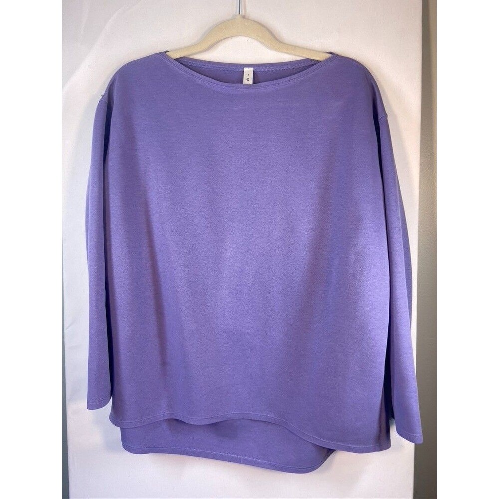 LUULEMON PURPLE SZ 8 LONG SLEEVE PULLOVER T SHIRT BLOUSE